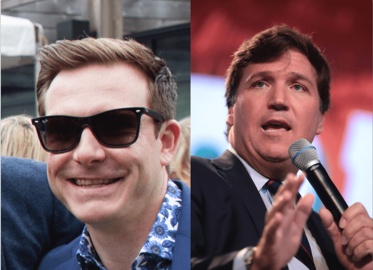 Lachlan Murdoch and Tucker Carlson 