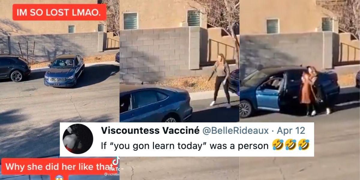 Woman Helps Driver Parallel Park Only To Pull Evil Move After: VIDEO -  Comic Sands