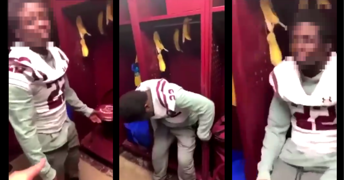 Video Of Black Teen's Football Teammates Forcing Him To Sit In Locker Filled With Banana Peels Sparks Investigation