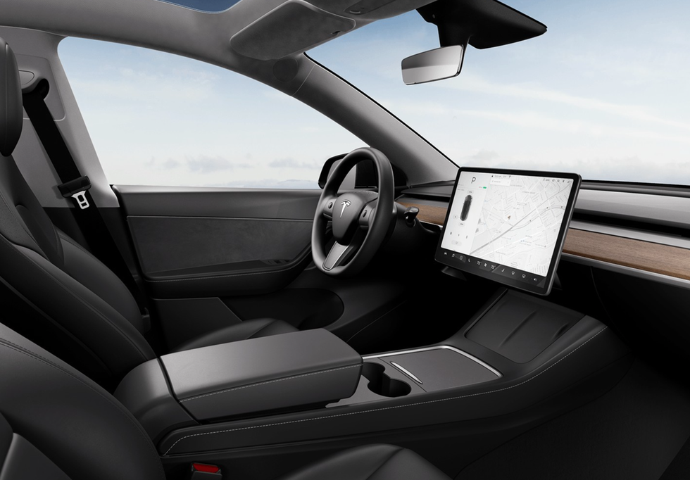 Interior of the Tesla Model Y