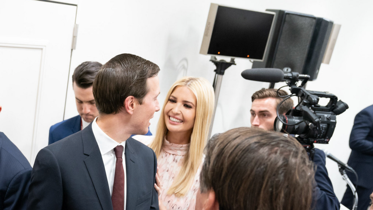 Ivanka Trump, center, and Jared Kushner