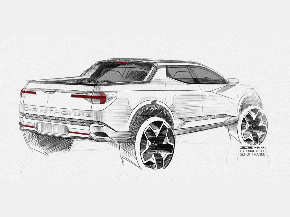 2022 Hyundai Santa Cruz sketches
