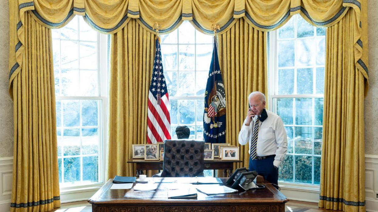 President Joe Biden in the Oval Office.