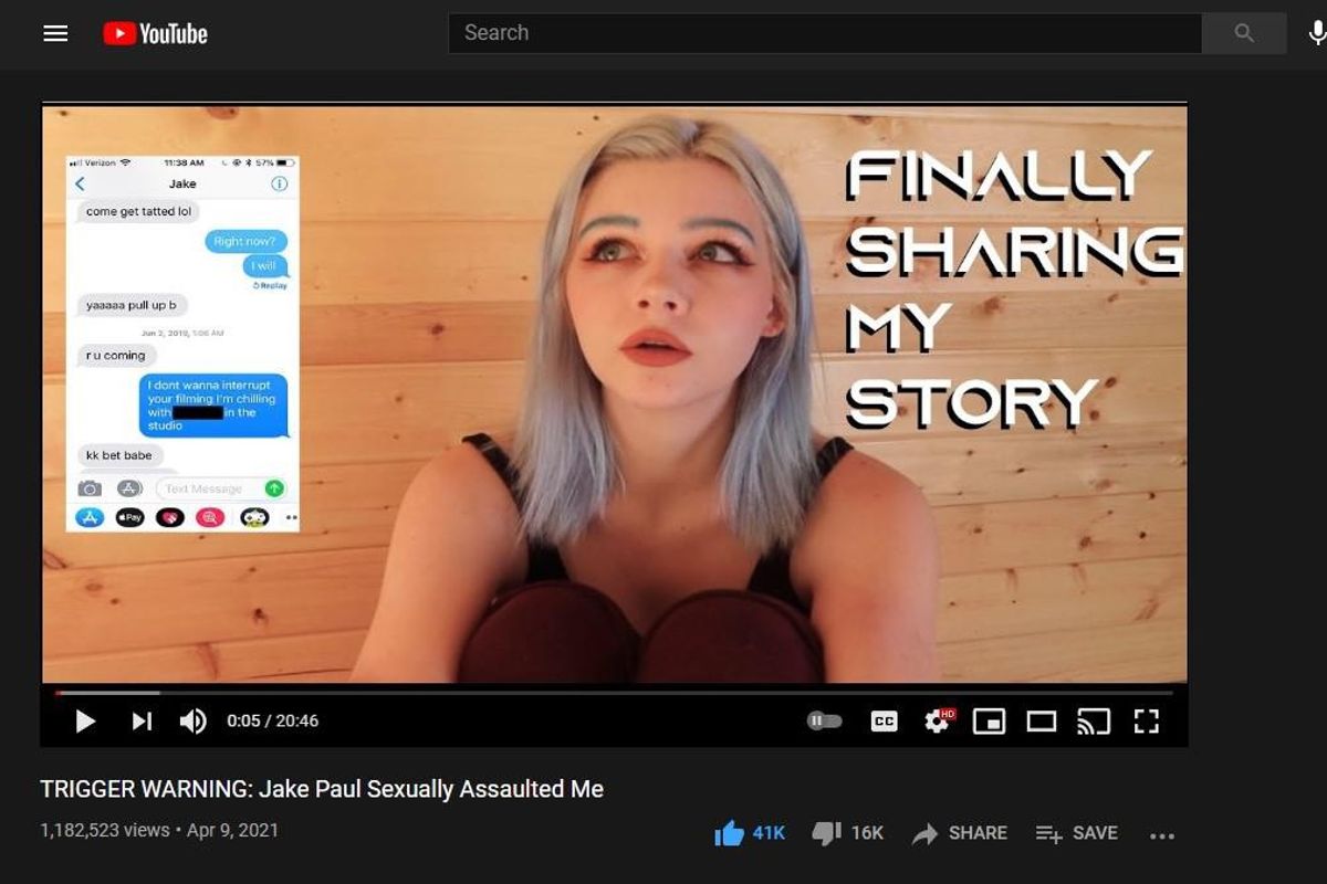 Justine Paradise Jake Paul allegations