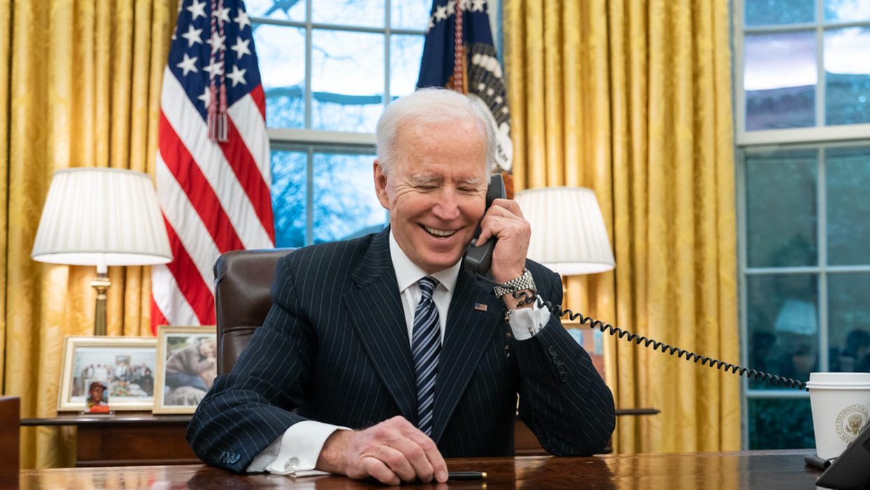 President Biden in the Oval Office. 