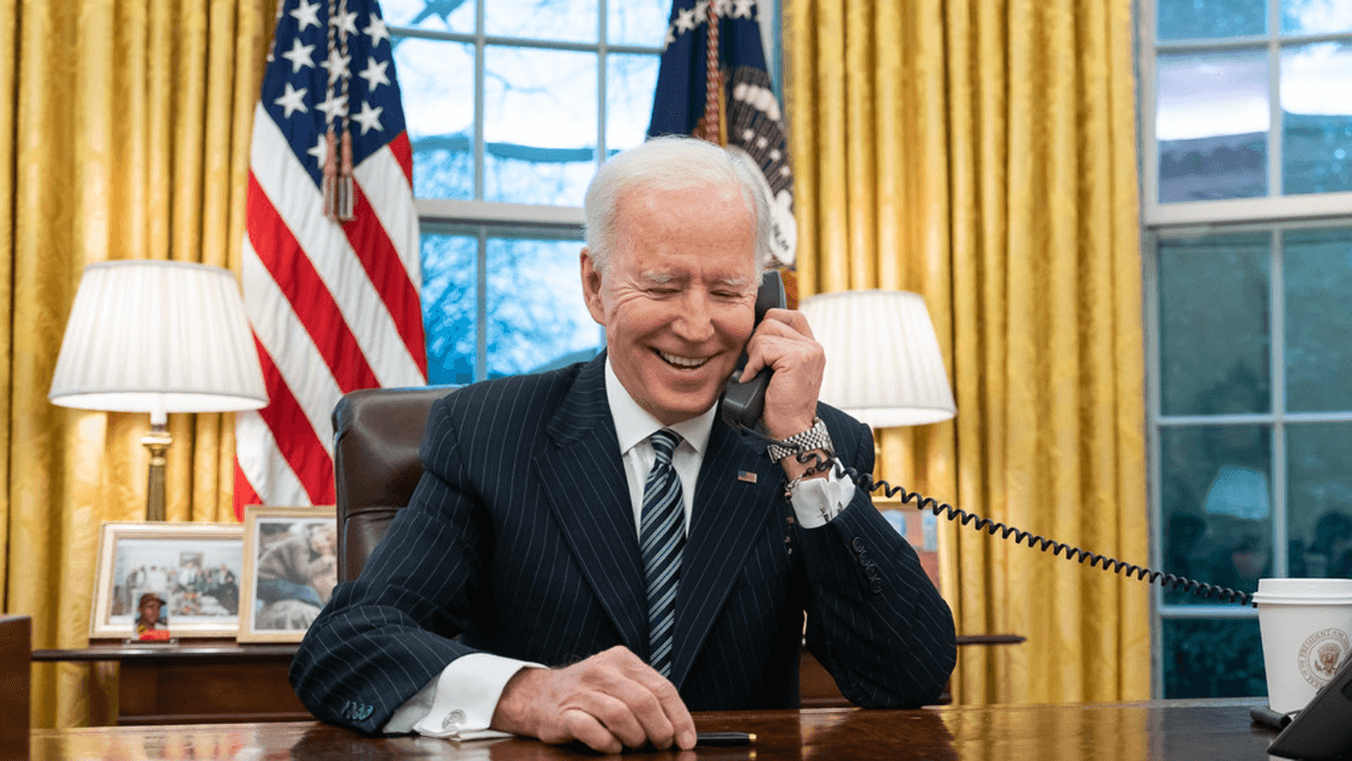 President Biden in the Oval Office.