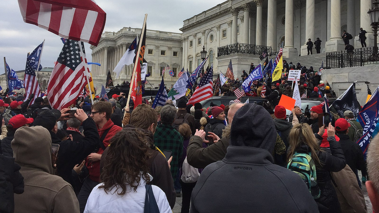 Trump-supporters storming the Capitol building on Jan. 6.