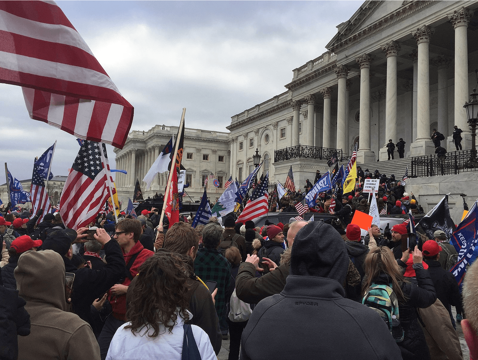Trump-supporters storming the Capitol building on Jan. 6.
