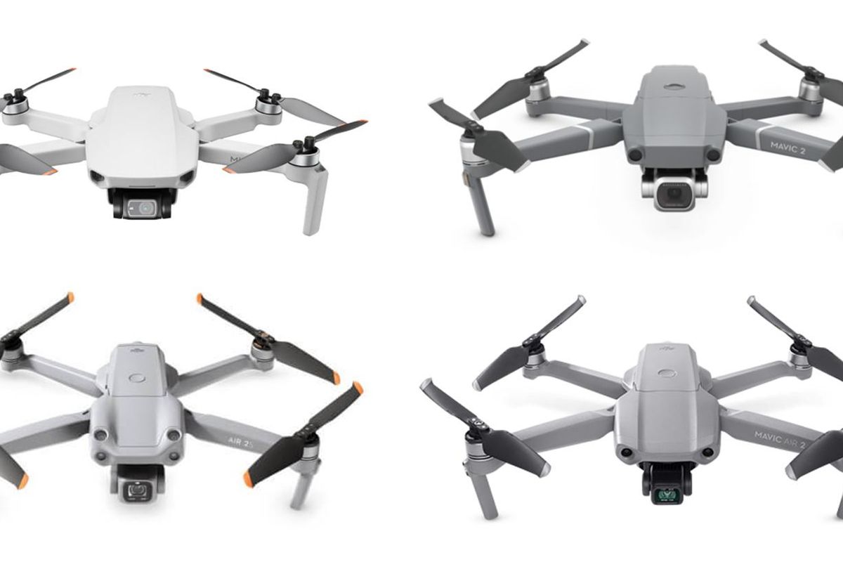 The DJI Mavic, Mini and Air drone family