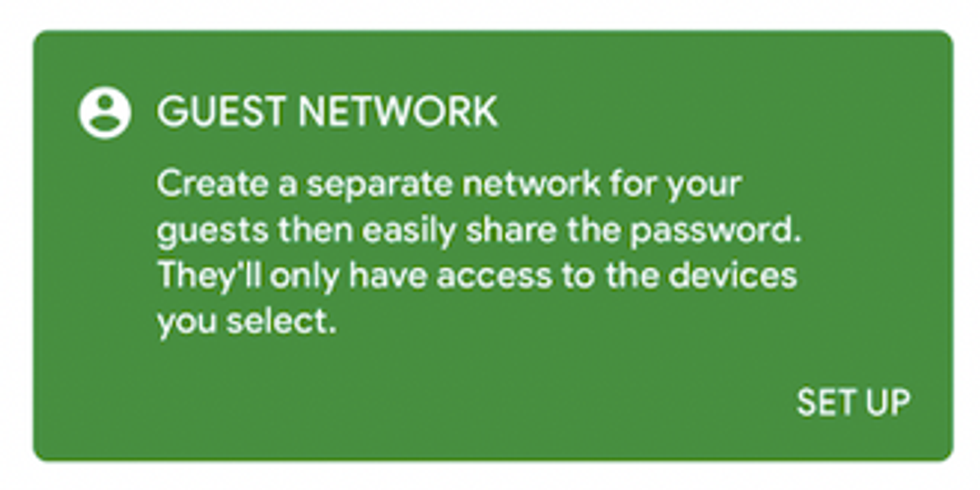 Google Home Guest Network