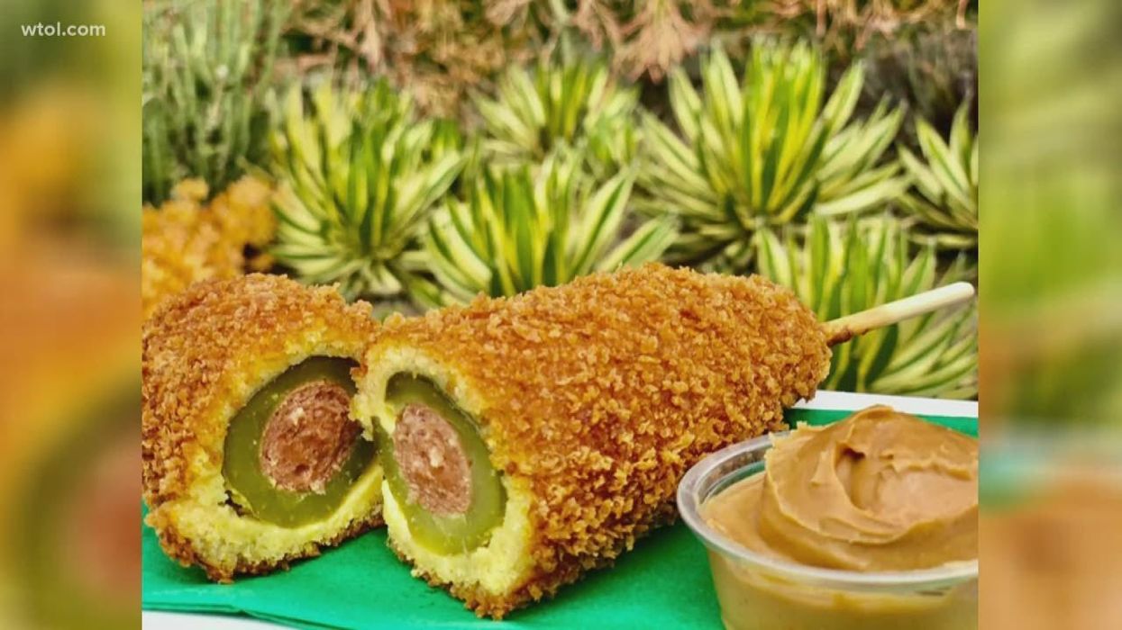 You can get a pickle corn dog with peanut butter dipping sauce at Disneyland