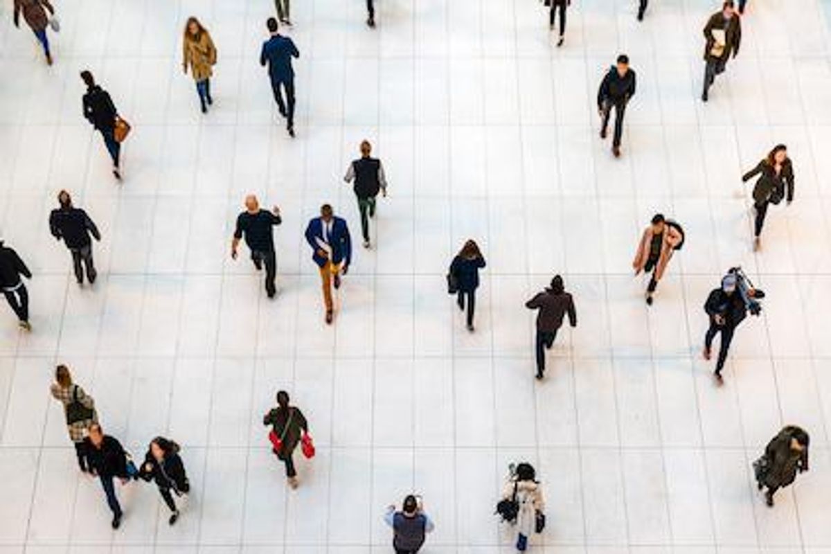 People walking on a street