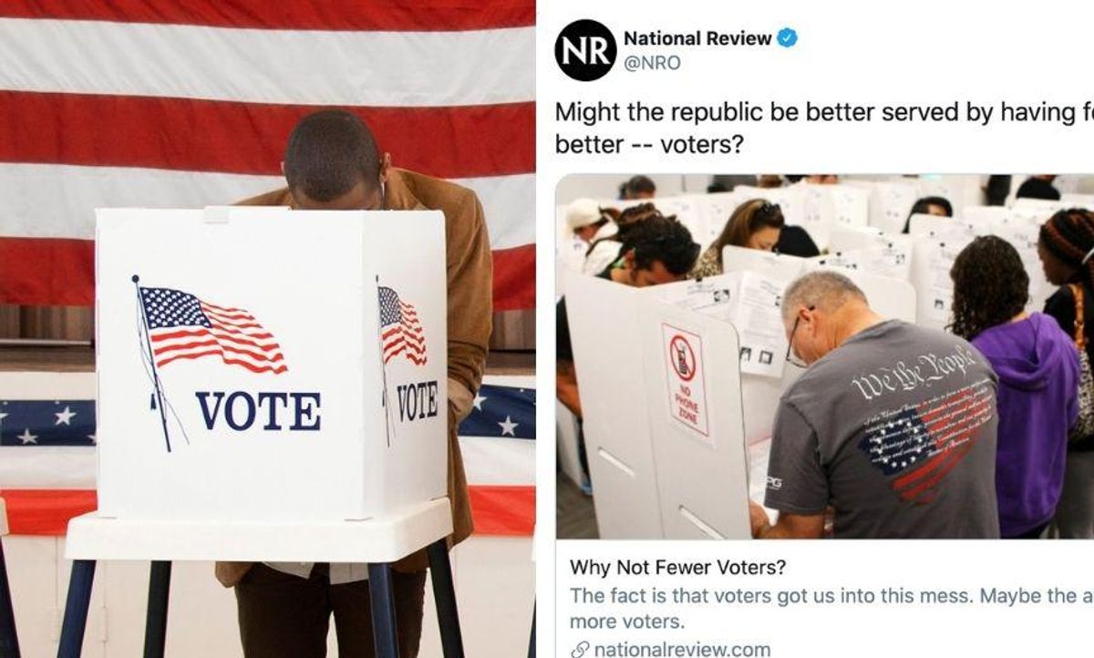 Conservative Mag Gets Hilariously Trolled After Suggesting the U.S. Have 'Fewer—but Better—Voters'
