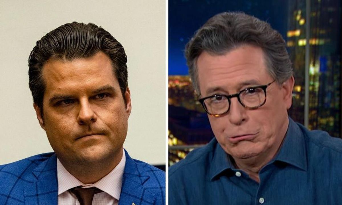 Matt Gaetz Admits He Answered Trump's Calls During Sex and Colbert's Response Is All of Us