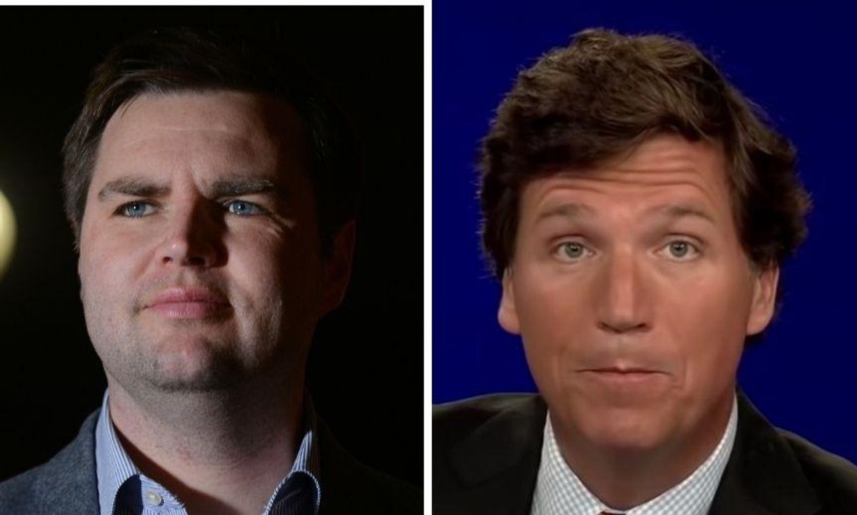 'Hillbilly Elegy' Author Defends Tucker Carlson After His 'Replacement Theory' Rant Draws Outrage