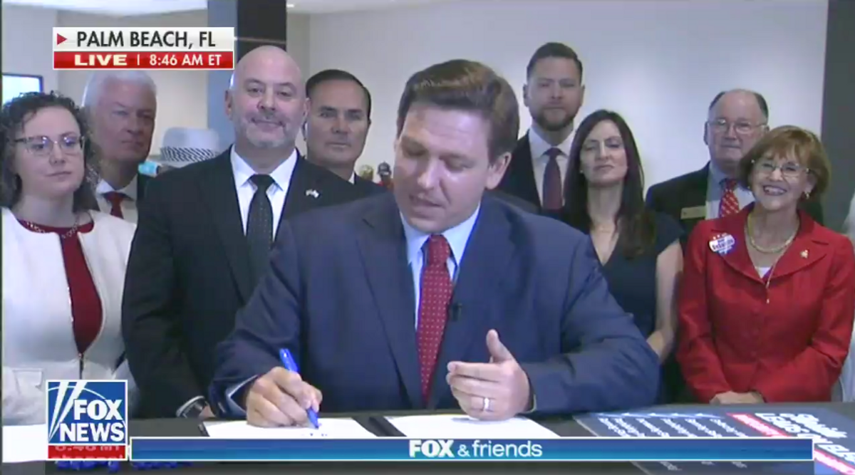 Florida Governor Signs Voter Suppression Bill Live on 'Fox and Friends' After Barring All Other Media