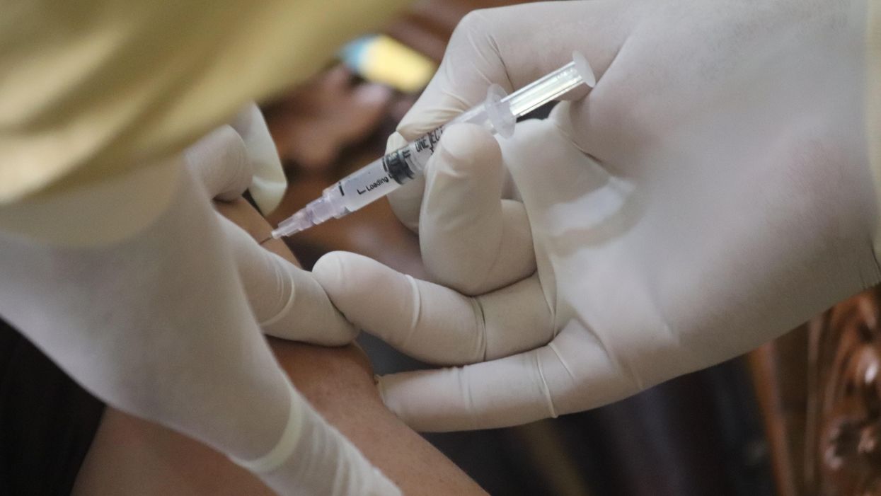 Patient receiving the Covid-19 vaccine