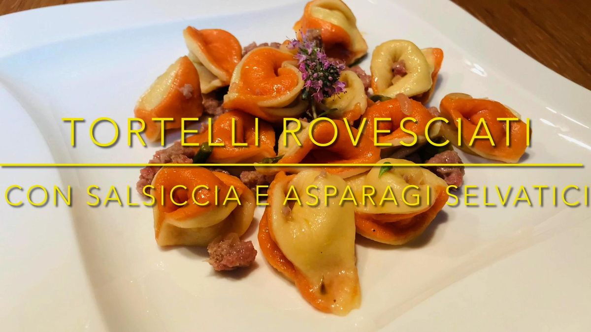 Cuciniamo insieme: tortello rovesciato con salsiccia e asparagi