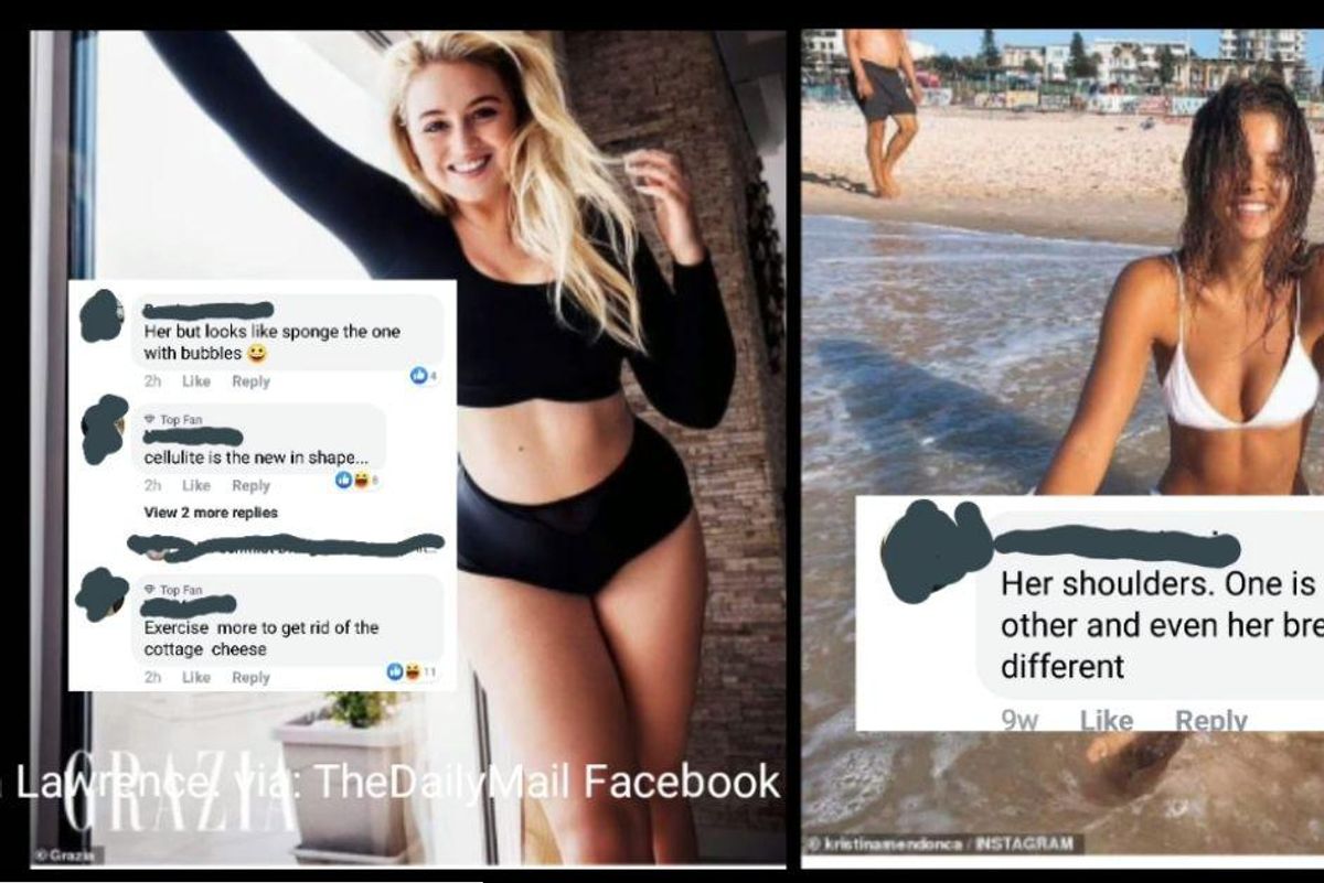 Is there a difference between posting photos in a bathing suit vs