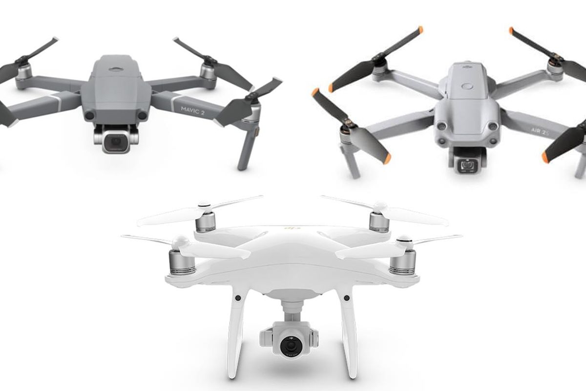 The DJI Mavic 2 Pro, Phantom 4 Pro V2.0 and Air 2S​