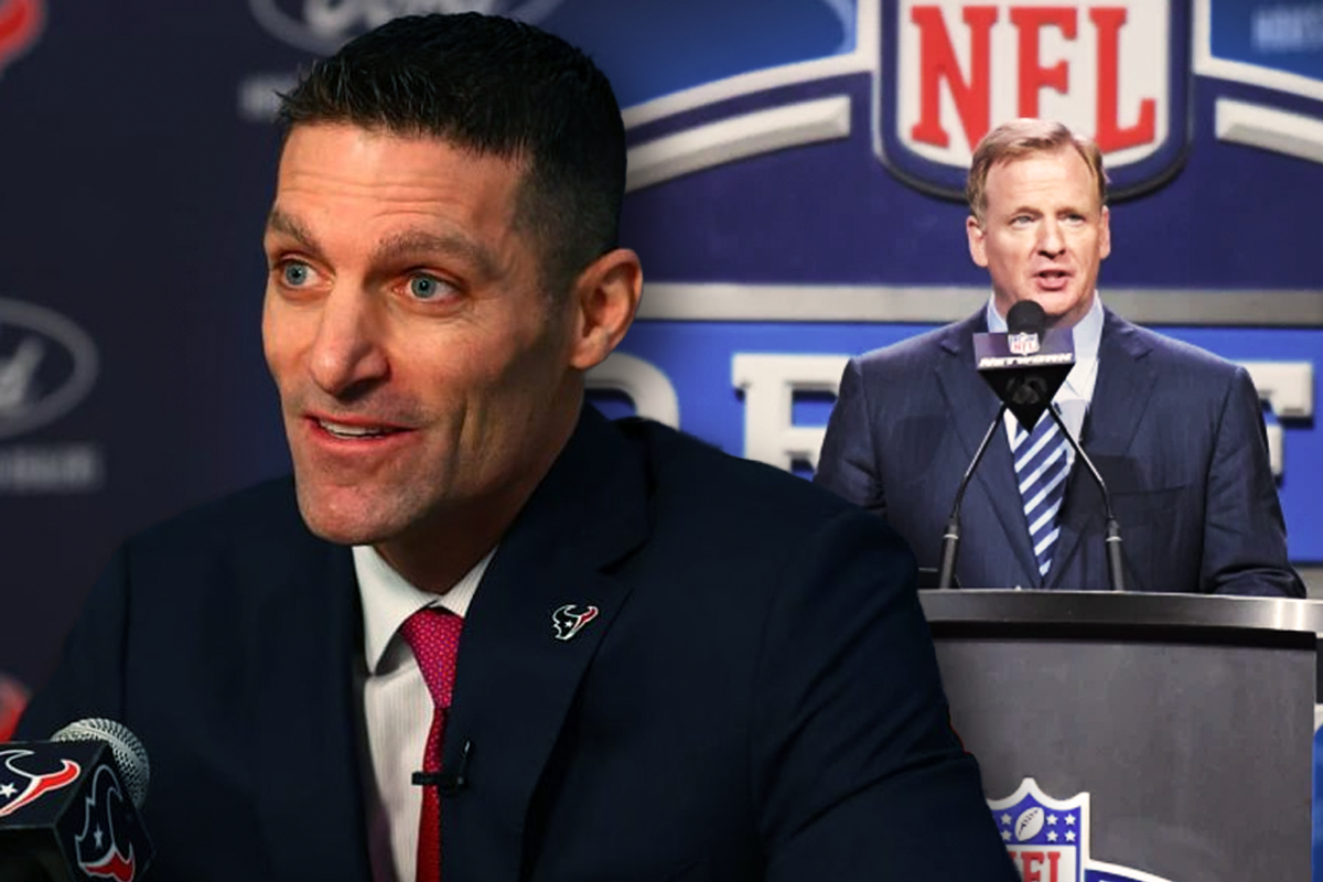 Texans Nick Caserio, Roger Goodell