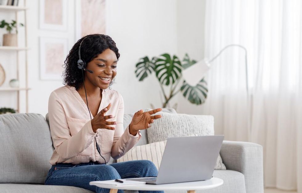 black-woman-laughing-laptop