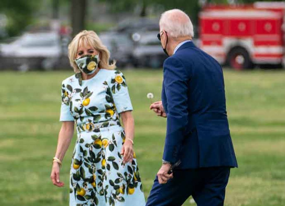 Video Of Joe Biden Picking Flower For Wife Jill Biden Goes Viral