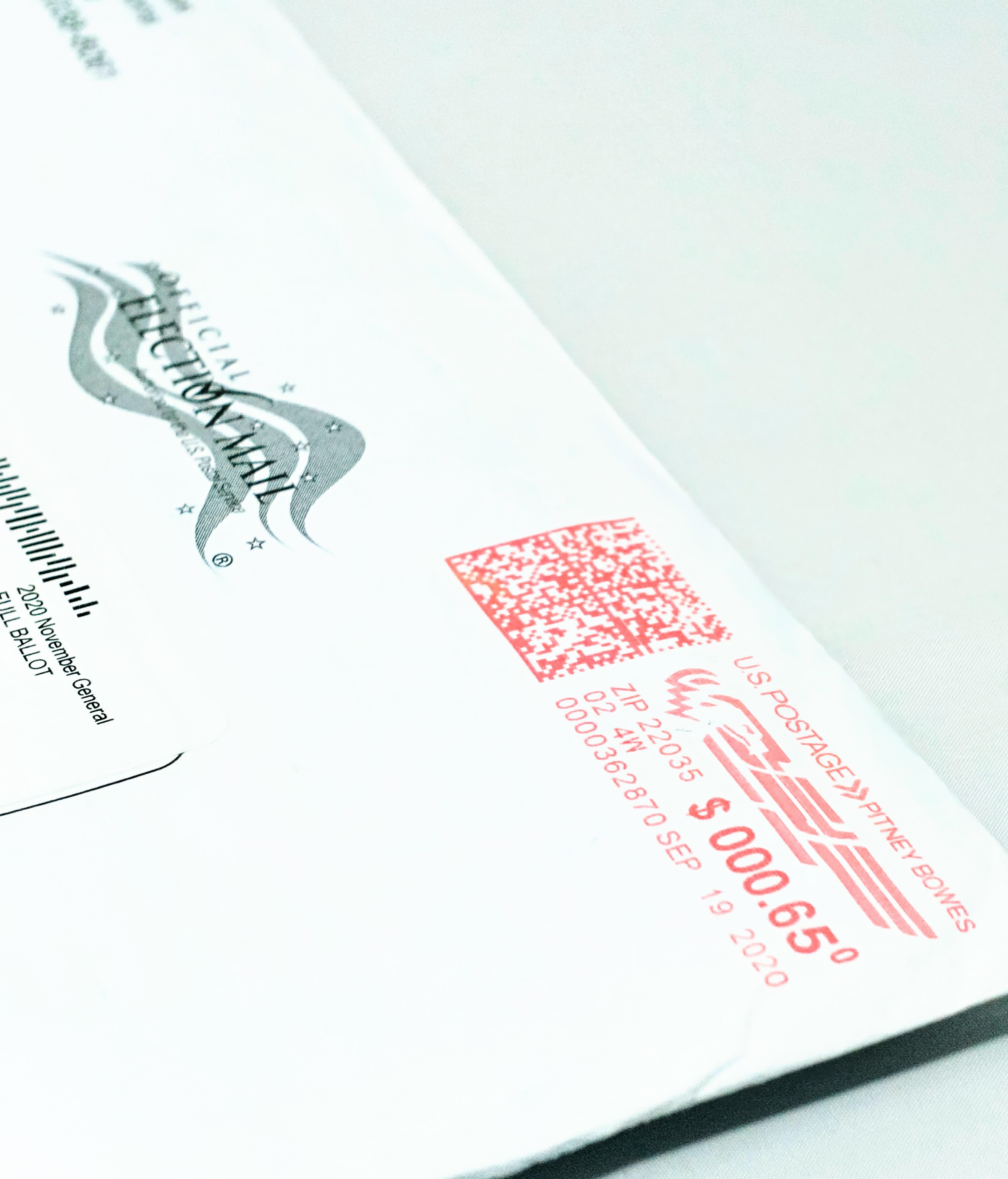 Official mail-in ballot for the 2020 November General Election. 