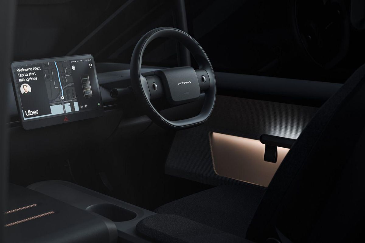 Electric taxi by Arrival and Uber