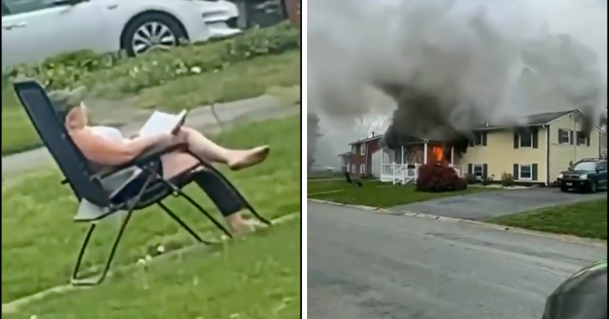 Maryland Woman Casually Watches After Setting Her House On Fire With Someone Inside In Wild Video