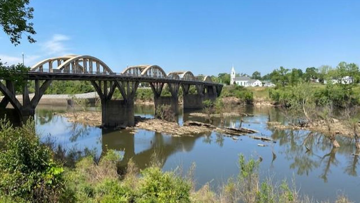 A Coosa River view in Wetumpka, Alabama