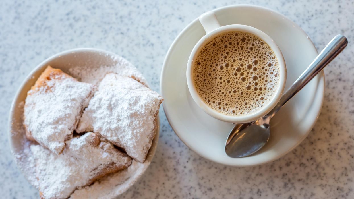 Beignets and coffee in New Orleans