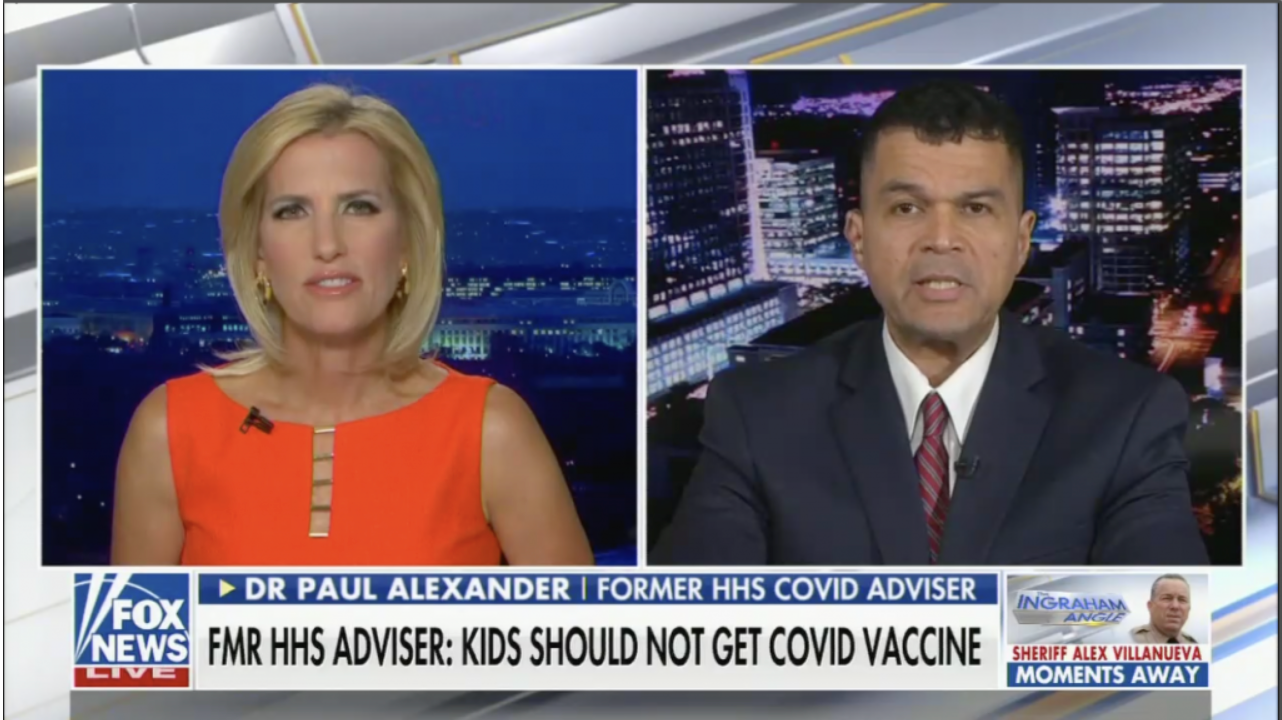 Laura Ingraham, right, interviewing Paul Alexander