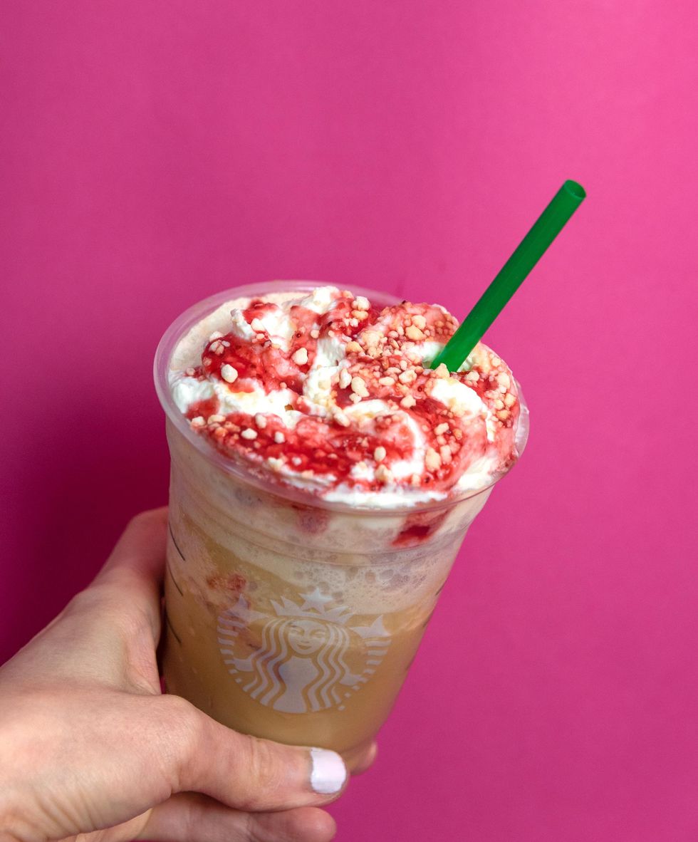 Strawberry Funnel Cake Frappuccino Is the Latest New Starbucks Drink