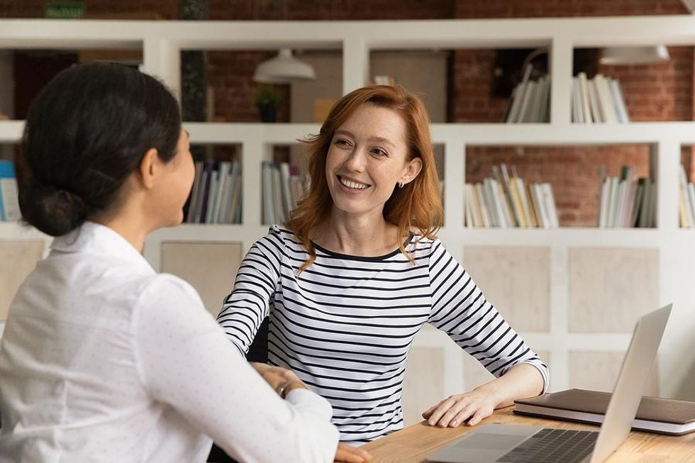 Leader inspires one of her co-workers