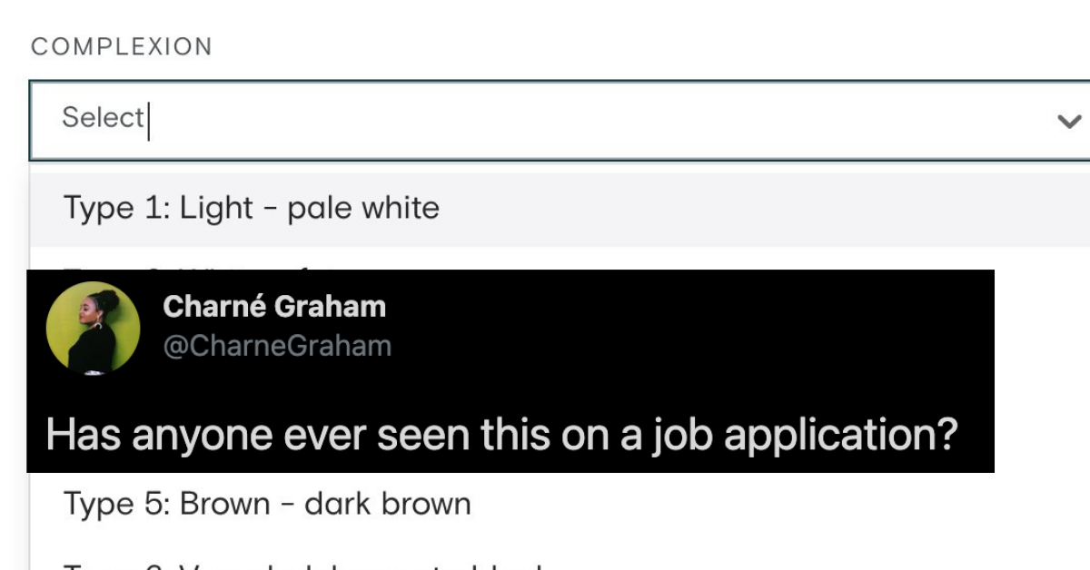 Tech Company Sparks Outrage After Asking Black Woman To Select Her Skin Tone On Job Application