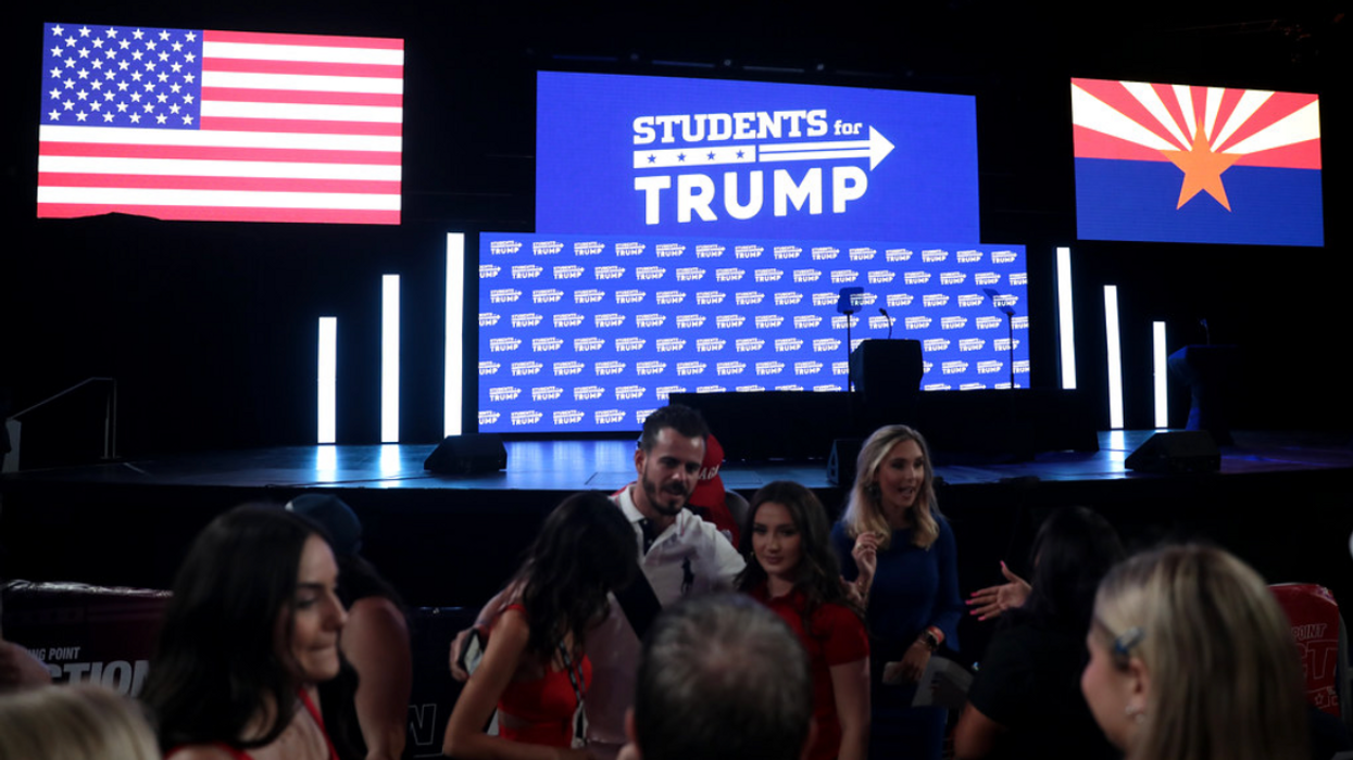 Students for Trump stage