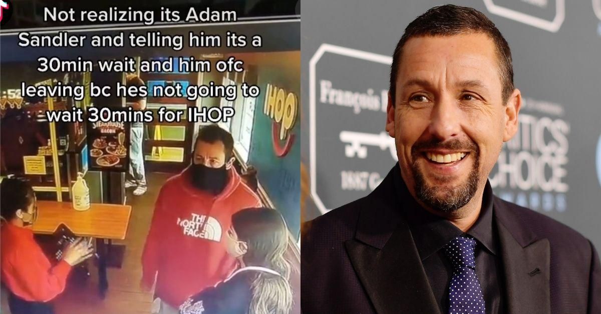 Adam Sandler Gives IHOP Host A Redo After Her Hilarious Fail—And Fans Are Eating It Up