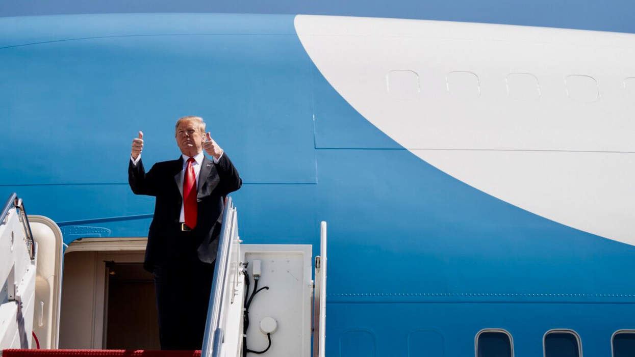 Former President Trump at Palm Beach International Airport
