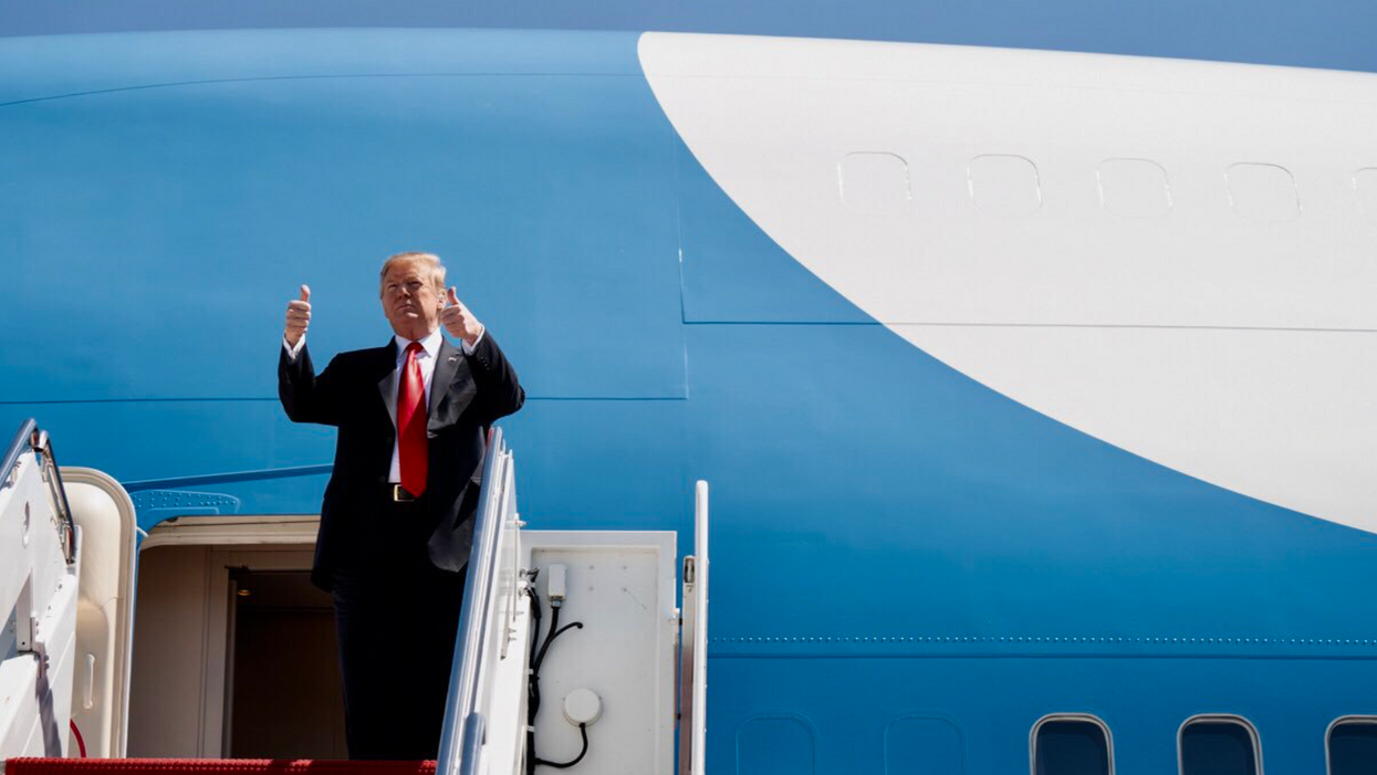 Former President Trump at Palm Beach International Airport 