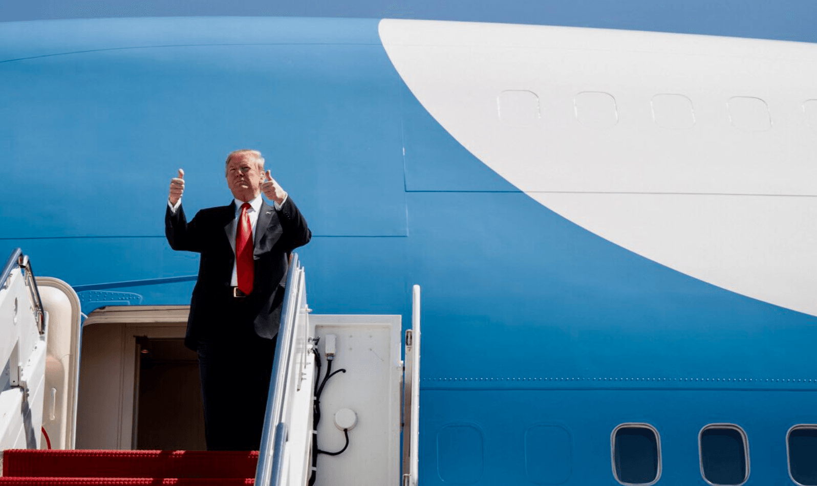 Former President Trump at Palm Beach International Airport 