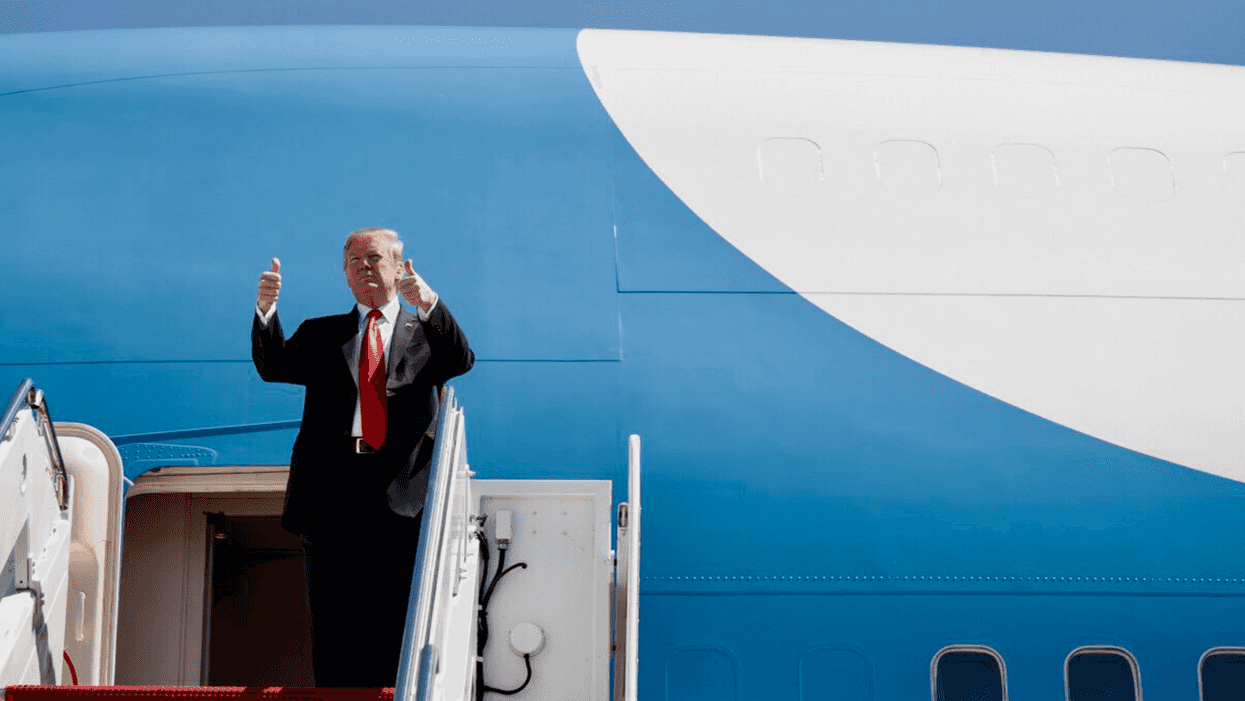 Former President Trump at Palm Beach International Airport