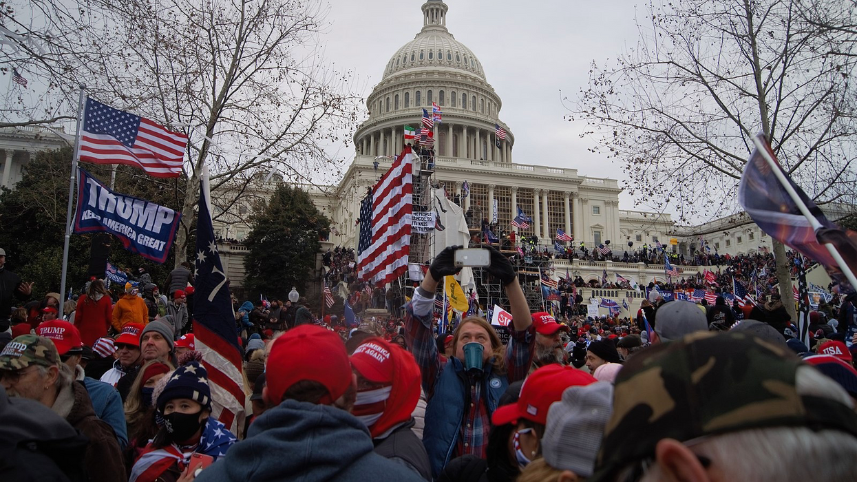 Pro-Trump rioters at the Capitol on January 6, 2021.