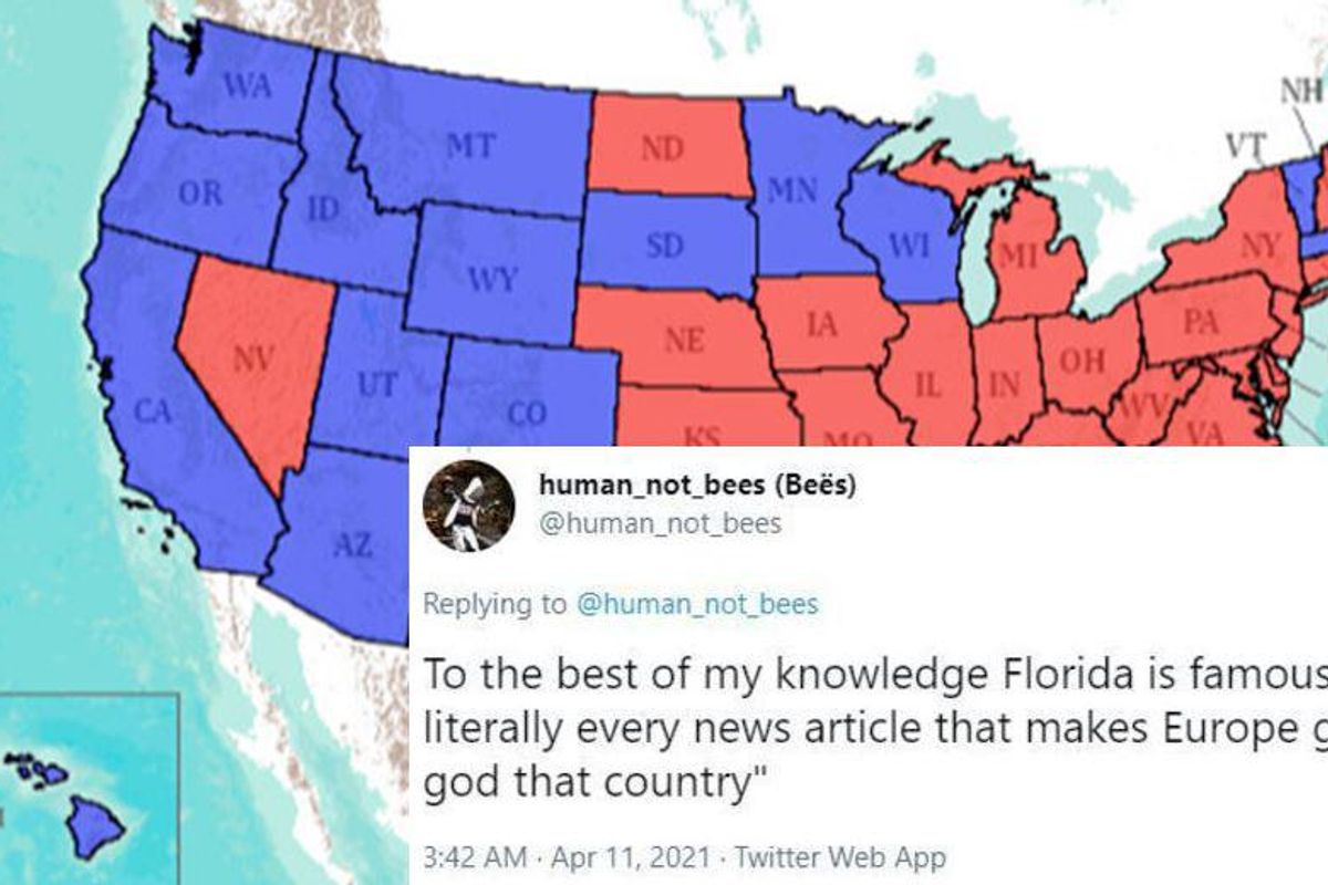 A British man hilariously guessed what all 50 U.S. states are famous for without Googling
