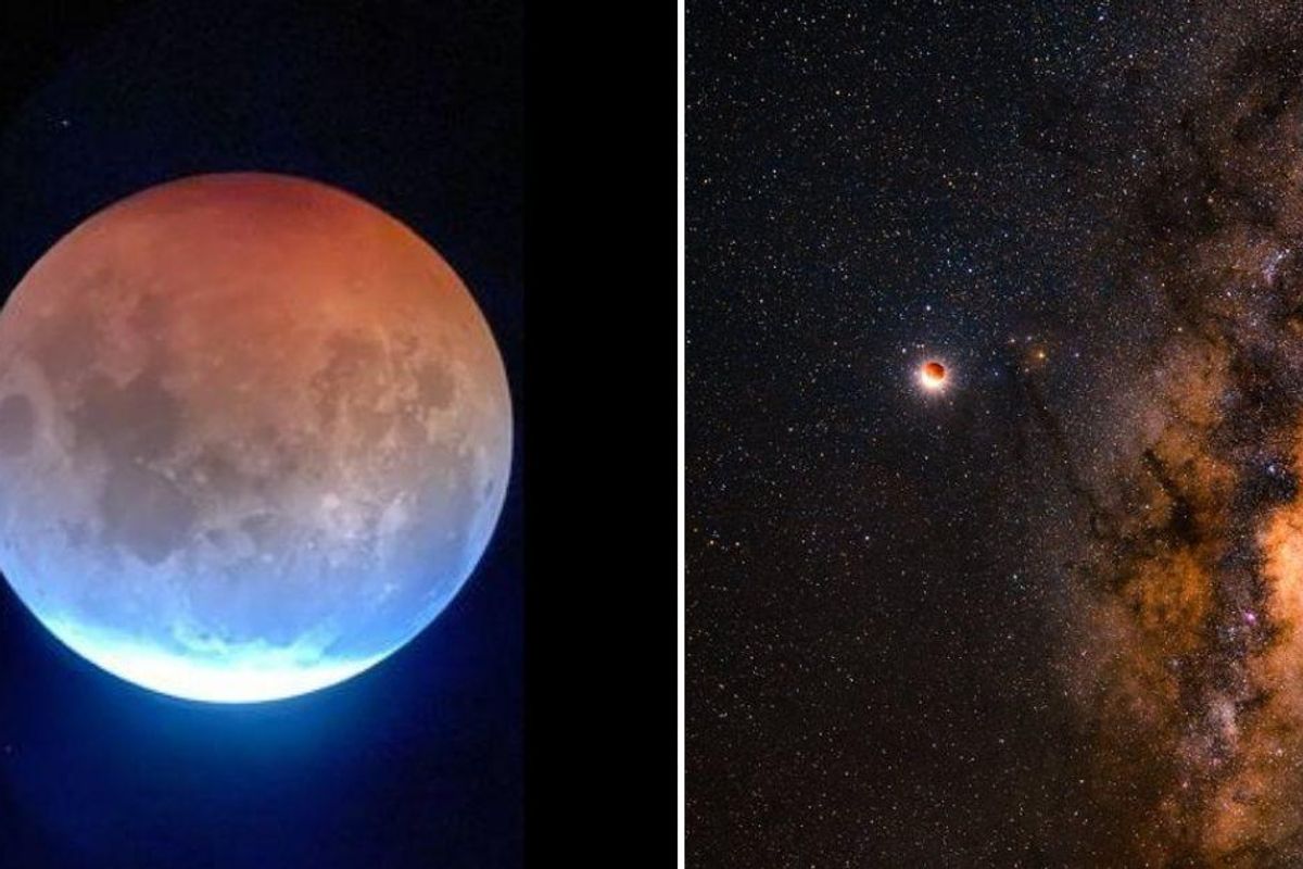 People around the world are sharing stunning photos of today's 'super flower blood moon'