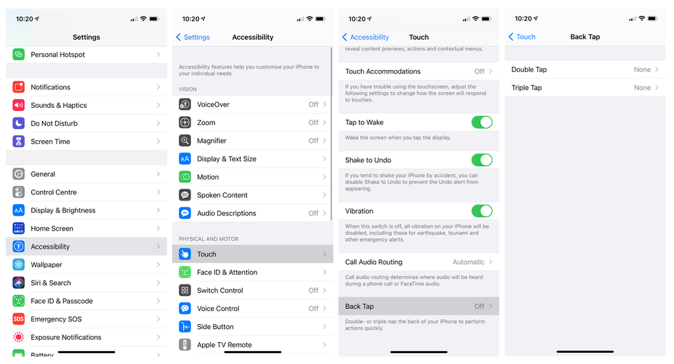 How to enable the iPhone's Back Tap feature