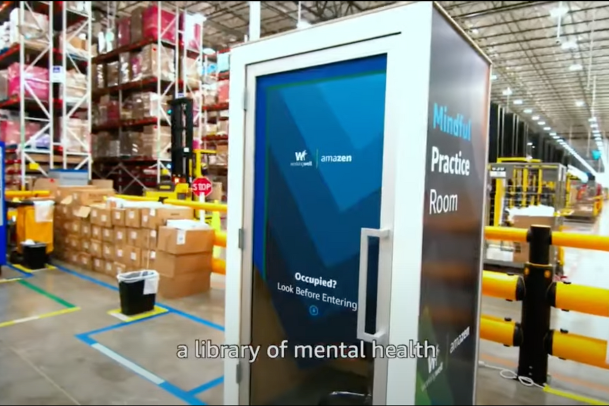 Amazon Welcomes Workers To 'Mental Health' Booths Of Mindfulness And Terror