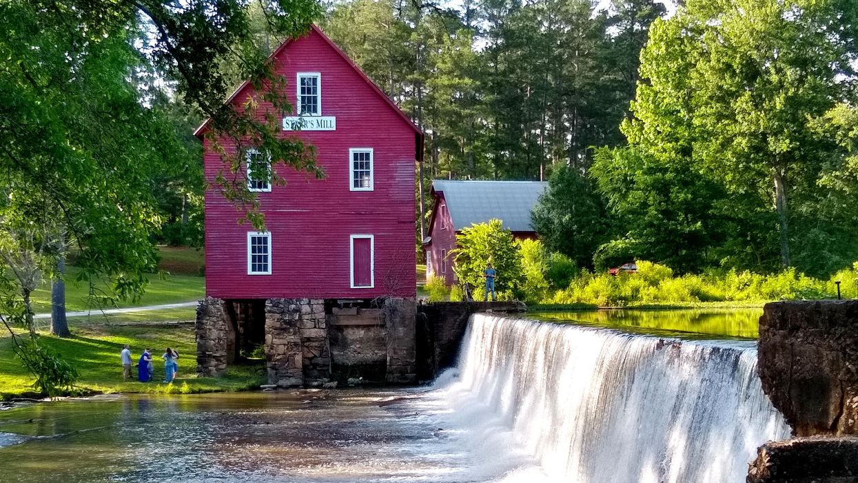 This picturesque mill in Georgia doubled for the glass shop in 'Sweet Home Alabama'