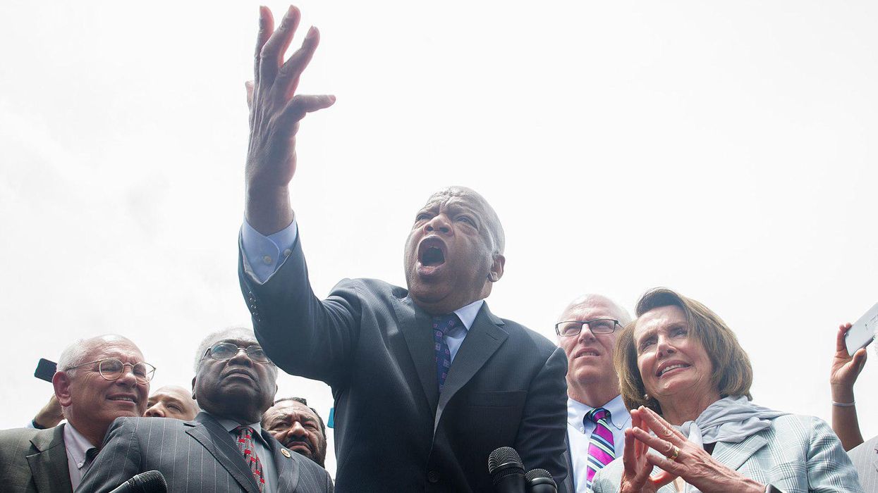 Late Rep. John Lewis with House Speaker Nancy Pelosi