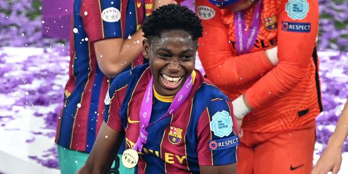 Nigerian Footballer Asisat Oshoala Dedicates Her Historic UEFA League Cup Win To Young African Girls